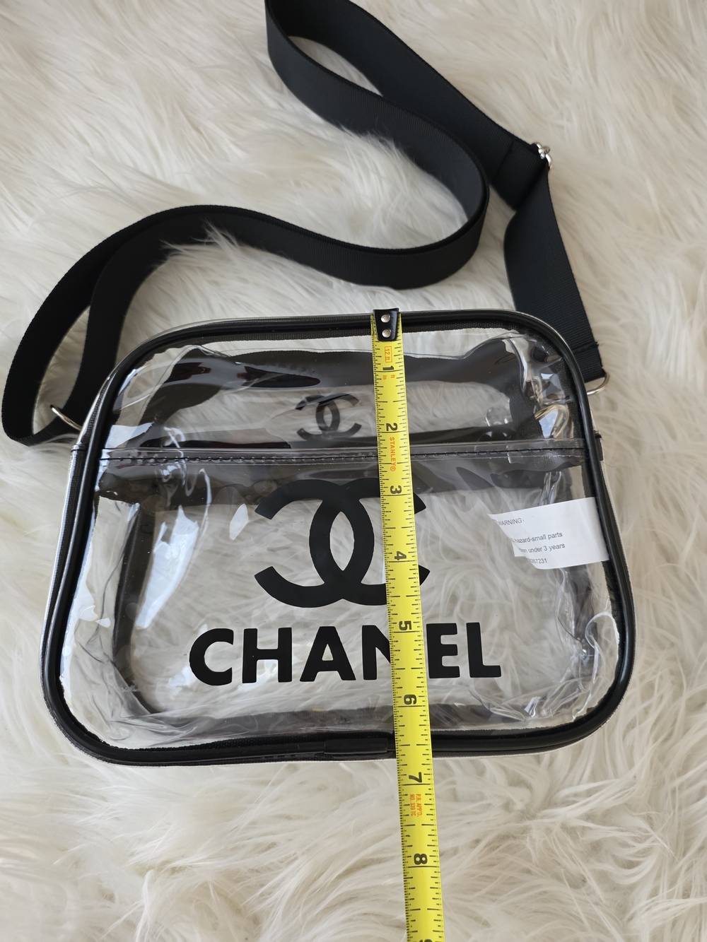 Clear PVC Cosmetic Crossbody Bag Stadium Bag - Picture 8 of 11